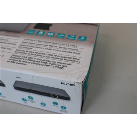 SALE OUT. | Digitus | Thunderbolt™ 3 Dockingstation 8K, USB Type-C™ | Ethernet LAN | Warranty 24 month(s) | DAMAGED PACK