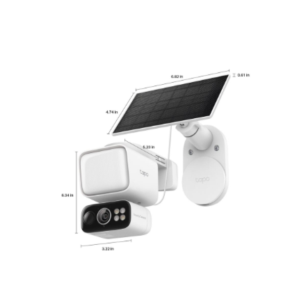 TP-LINK | Tapo C615F KIT | Solar-Powered Floodlight Pan/Tilt Security Camera Kit | 3 MP | F/1.6 | H.264 | MicroSD Card U