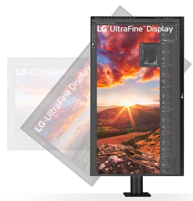 LCD Monitor LG 31.5" Panel IPS 3840x2160 16:9 60Hz 5 ms Speakers Swivel Pivot Height adjustable Tilt Colour Black 32UN880K-B
