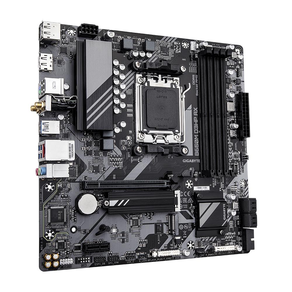 Mainboard GIGABYTE AMD B650 SAM5 Micro-ATX Memory DDR5 Memory slots 4 B650MD3HPAX1.2