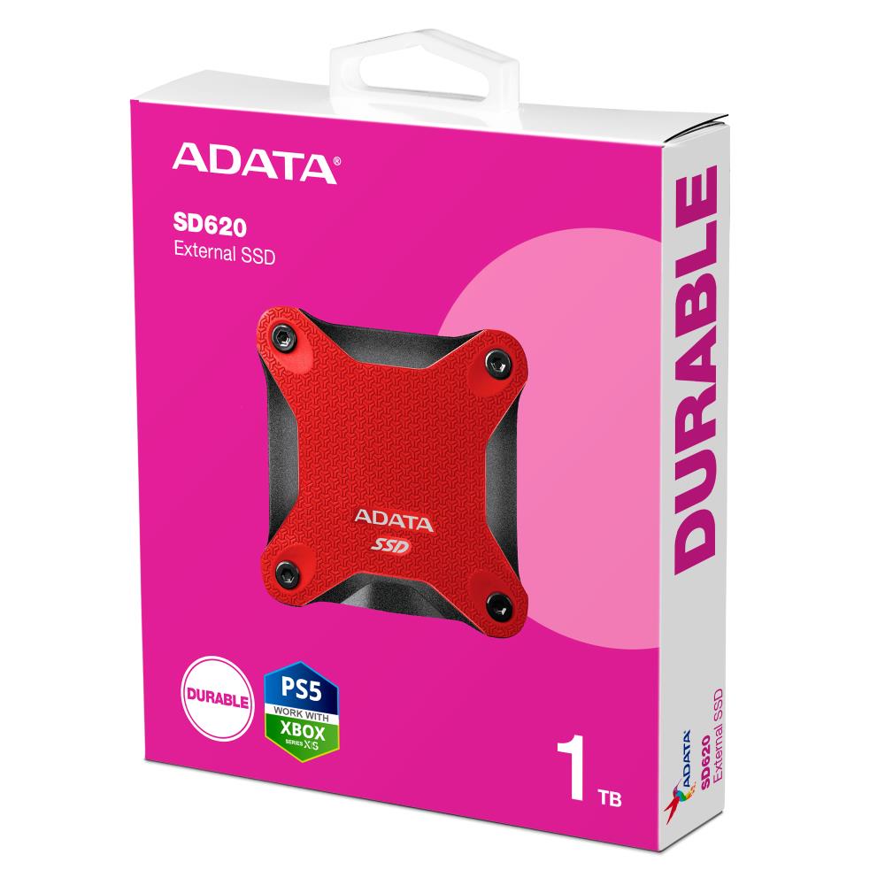 External SSD ADATA SD620 1TB USB 3.2 Write speed 460 MBytes/sec Read speed 520 MBytes/sec SD620-1TCRD
