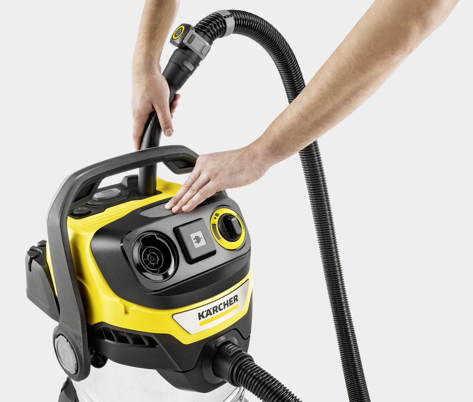 Vacuum Cleaner KARCHER Suction power 315 AW Dust capacity 30 L Drum vacuum Cleaning type Dry&wet Dust container Bagless Colour Black/Yellow/Silver 1.628-385.0