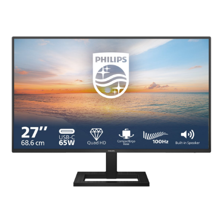 Philips | 27E1N1600AE/00 | 27 " | IPS | 16:9 | 100 Hz | 4 ms | 2560 x 1440 pixels | 350 cd/m² | HDMI ports quantity 1 | 