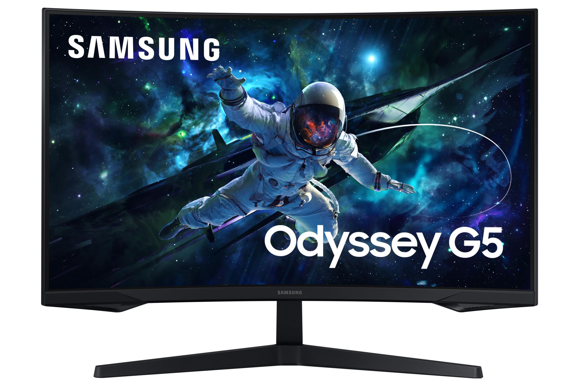 LCD Monitor SAMSUNG Odyssey G5 32" Gaming/Curved Height adjustable Matte Panel VA 2560x1440 16:9 165 Hz 1 ms Colour Black LS32CG552EUXEN