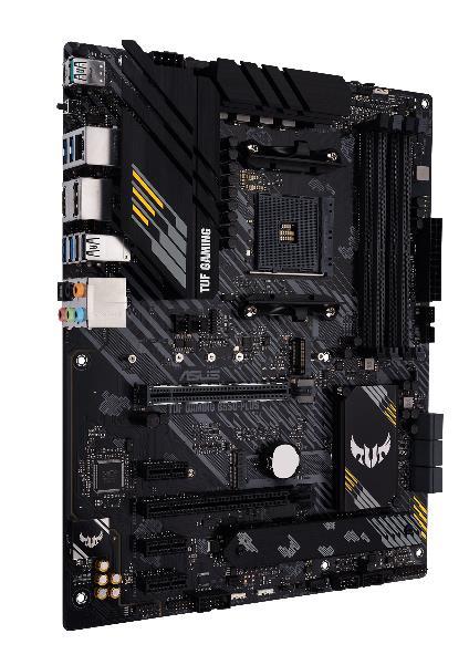 Mainboard ASUS AMD B550 SAM4 ATX 3xPCI-Express 3.0 1x 1xPCI-Express 3.0 16x 2xM.2 1xPCI-Express 4.0 16x Memory DDR4 Memory slots 4 1xHDMI 1xDisplayPort 1xUSB type C 5xUSB 3.2 1xOptical S/PDIF 1xRJ45 5xAudio port TUFGAMINGB550-PLUS