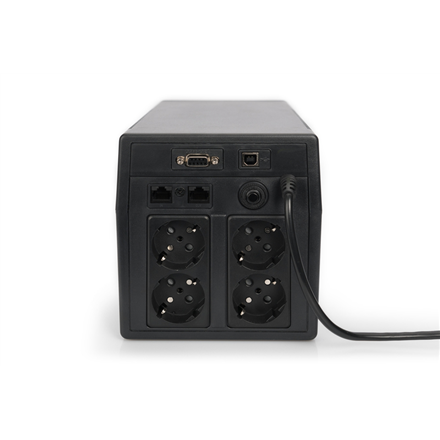 Digitus | Line-Interactive UPS | Line-Interactive UPS DN-170076, 2000VA/1200W 12V/9Ah x2 battery, 4x CEE 7/7, USB, RS232