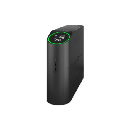 Schneider Electric Back-UPS Pro for Gaming, Tower, 230V, 4x Schuko ir 2x IEC C13 lizdai, RGB Light, Pure Sine Wave, Midn