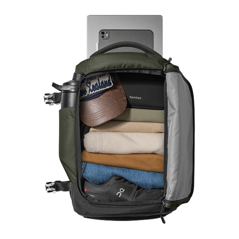TOMTOC Navigator-T66 Liteway Travel Backpack 15.6"/28L (green) - Image 4