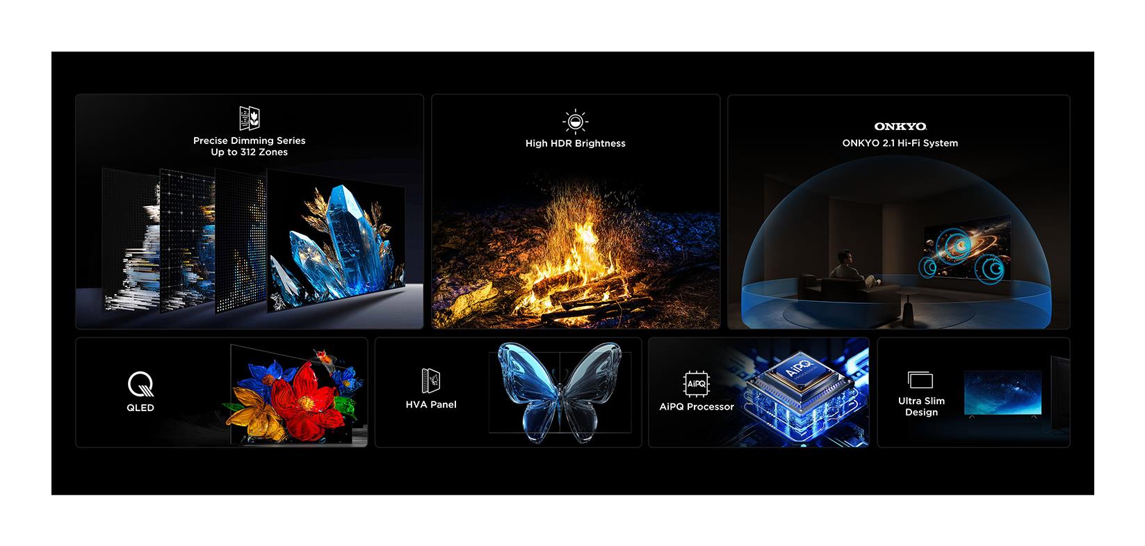 TV Set TCL 55 " 4K Ultra HD 3840 x 2160 pixels Flat 16:9 QD-Mini LED 55Q6C