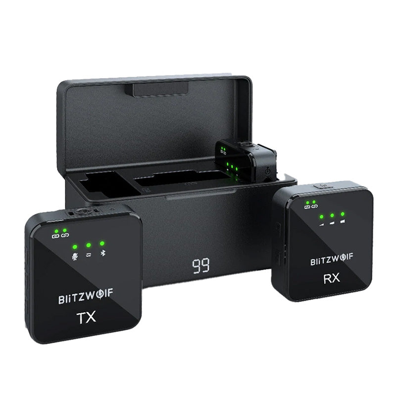 BlitzWolf Wireless Microphone, BW-SX63, 1000mAh (black) - Image 2