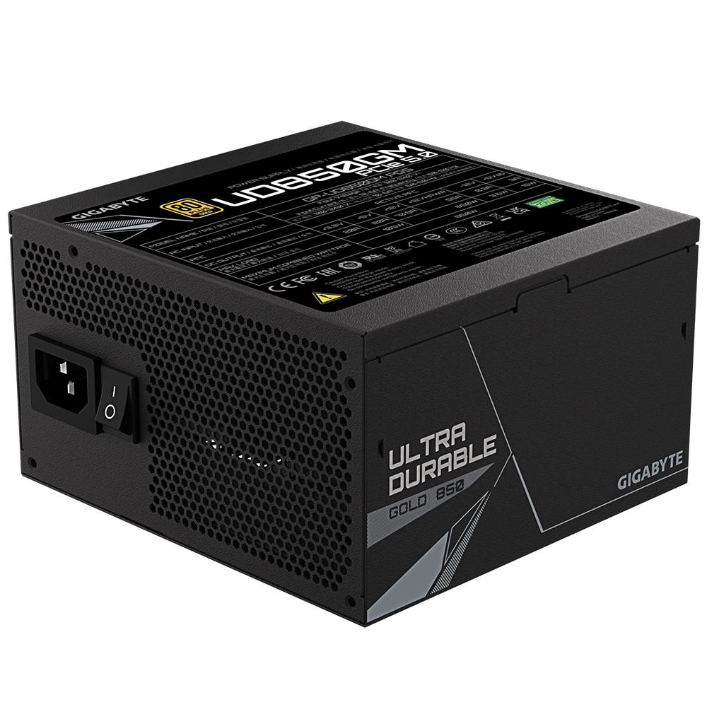 Power Supply GIGABYTE 850 Watts Efficiency 80 PLUS GOLD PFC Active MTBF 100000 hours GP-UD850GMPG5
