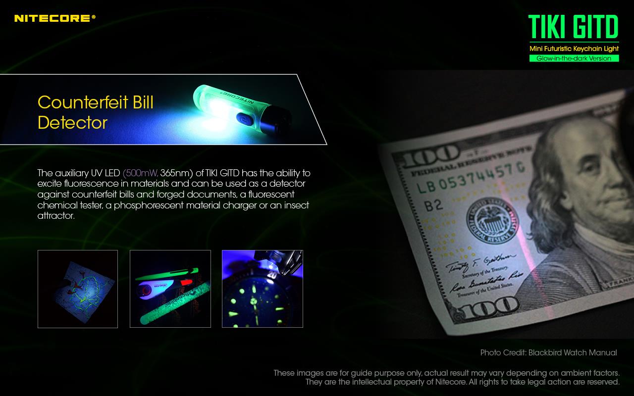 FLASHLIGHT T SERIES 300 LUMENS/TIKI GITD NITECORE