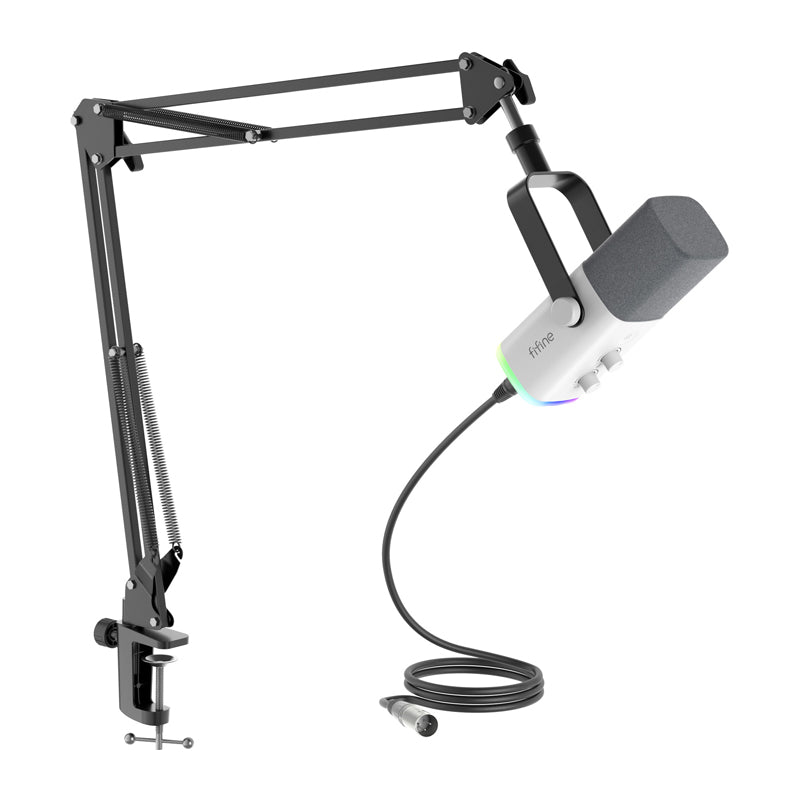 Fifine AM8TW gaming microphone with boom arm (white) - Image 3