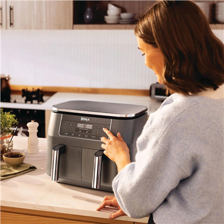 NINJA Double hot air fryer | DZ300EU | Power 2400 W | Capacity 7.6 L | Grey