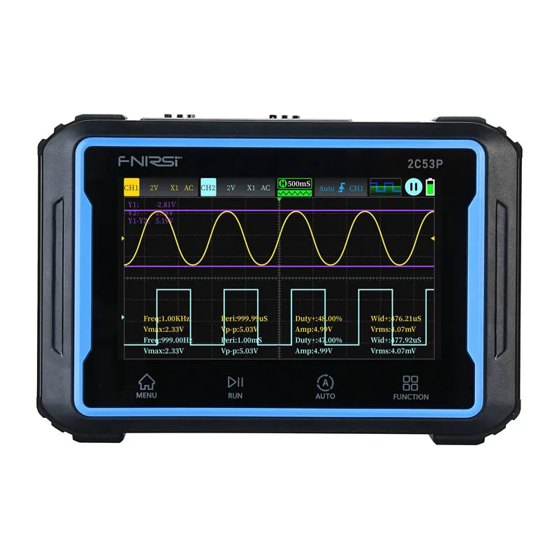 Portable 3-in-1 FNIRSI 2C53P 4.3" touchscreen oscilloscope - Image 4