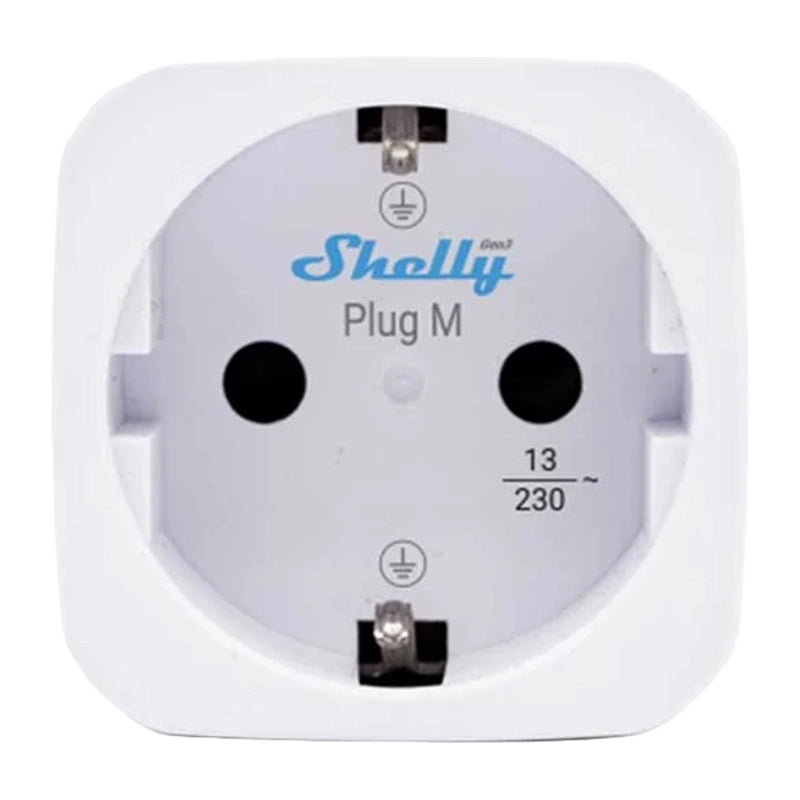 Shelly Plug M Gen3 Wi-Fi Smart Outlet (White) - Image 4