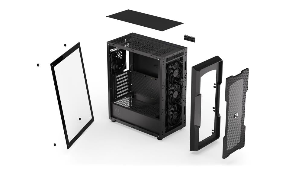 Case ENDORFY Regnum 400 Air MidiTower Case product features Transparent panel Not included ATX MicroATX MiniITX Colour Black EY2A008