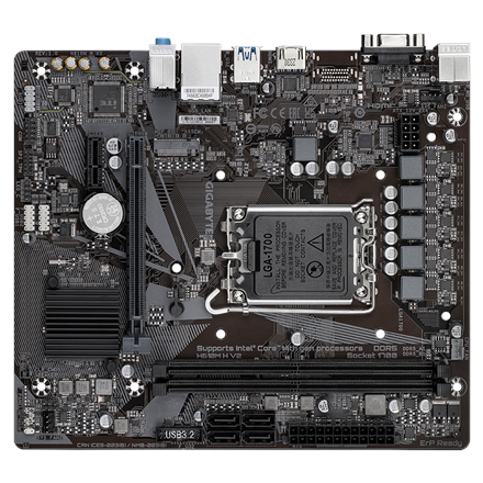 Gigabyte | H610M H V2 G1.0 | Processor family Intel | Processor socket LGA1700 | DDR5 | Supported hard disk drive interf