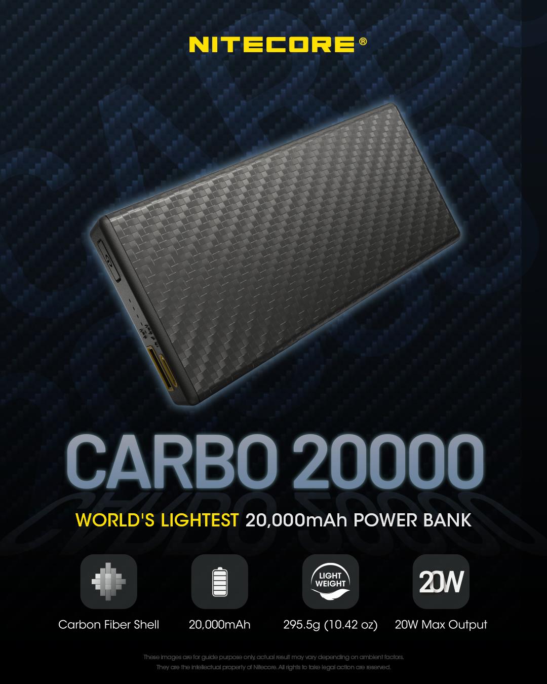 POWER BANK 20000MAH/CARBO20000 NITECORE