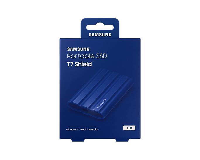 External SSD SAMSUNG T7 1TB USB 3.2 Write speed 1000 MBytes/sec Read speed 1050 MBytes/sec MU-PE1T0R/EU