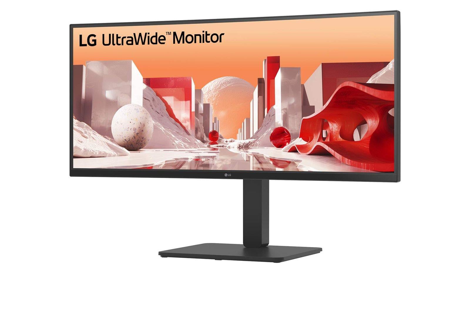 LCD Monitor LG 34 " 3440 x 1440 pixels Wide Quad HD Native aspect ratio 21:9 LCD Curved 34BA75QE-B