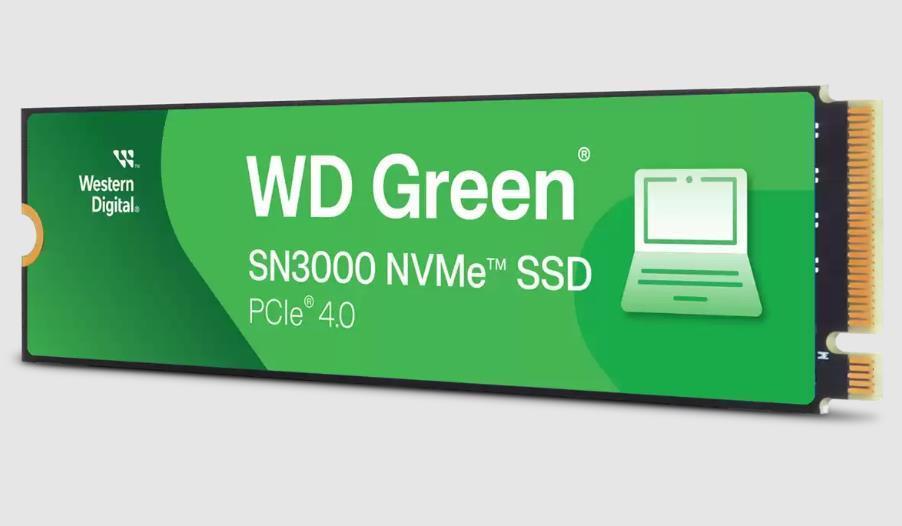 SSD WESTERN DIGITAL Green 2TB M.2 PCIe Gen4 NVMe Write speed 4200 MBytes/sec Read speed 5000 MBytes/sec 2.3mm TBW 250 TB WDS200T4G0E