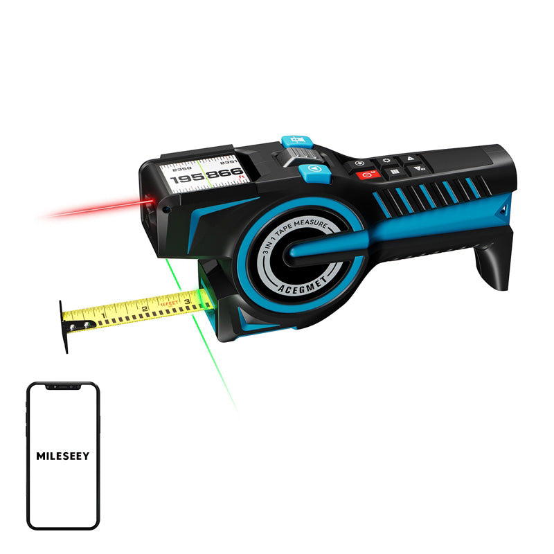 Mileseey DTX 10 Laser Distance Measurer with a 100-meter measuring tape - Image 1