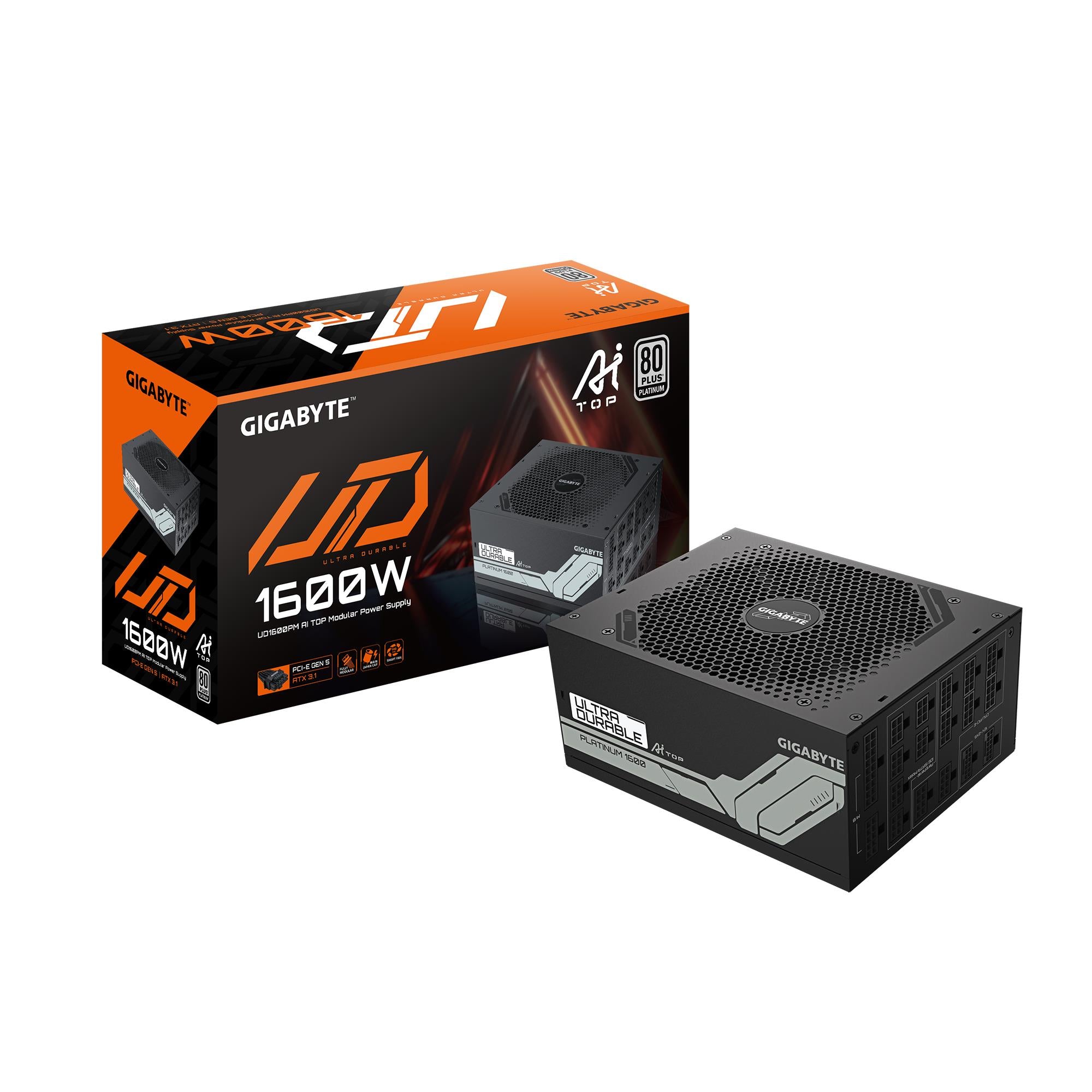 Power Supply GIGABYTE GP-UD1600PM PG5 1600 Watts Efficiency 80 PLUS PLATINIUM PFC Active GP-UD1600PMPG5