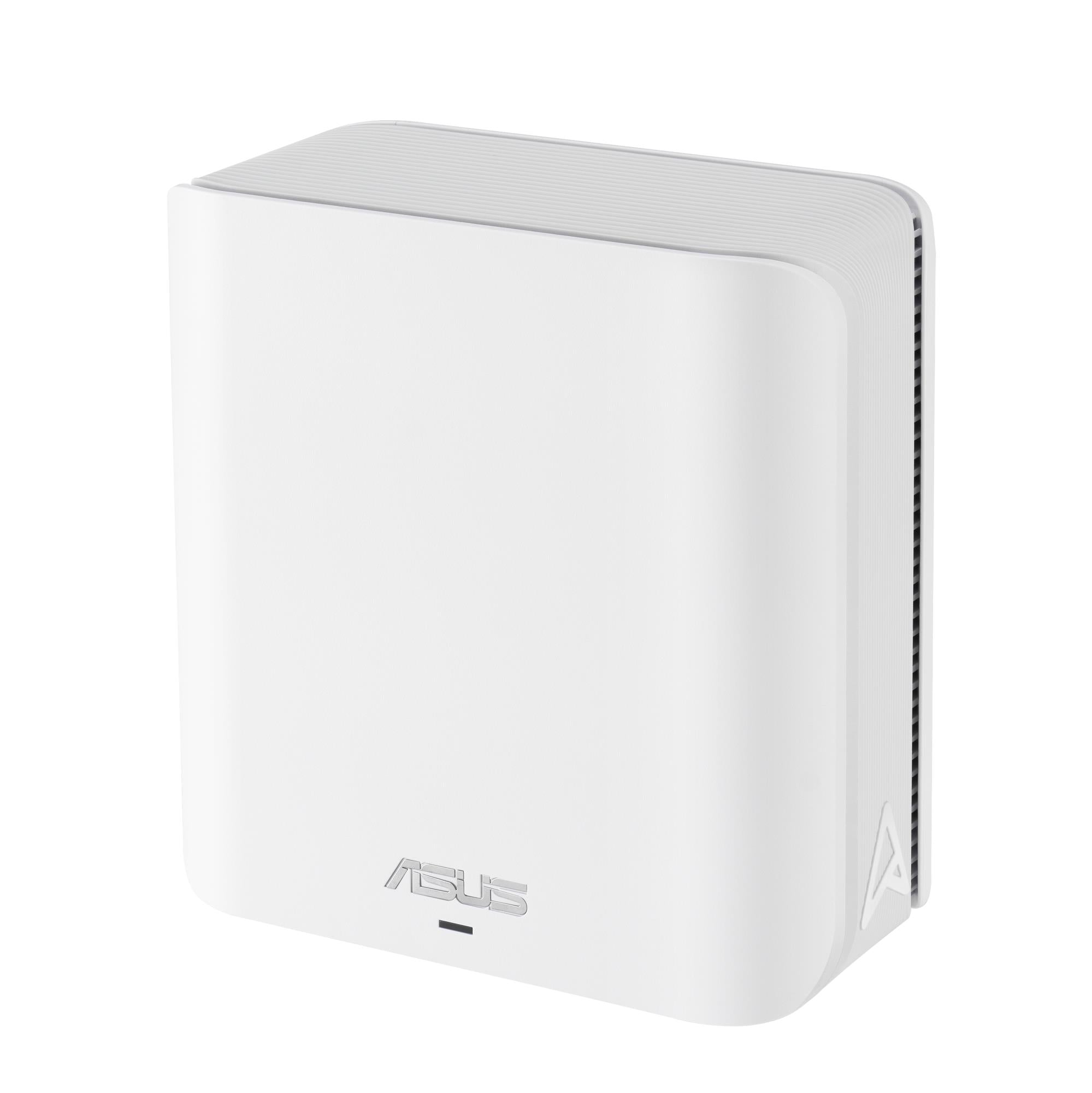 Wireless Router ASUS ZenWiFi BD4 (2-pack EU+UK) Product type Mesh system Qtty 2 pc(s) Wi-Fi band Dual-band (2.4 GHz / 5 GHz) Wi-Fi 7 (802.11be) Ethernet WAN Yes 2xEthernet LAN (RJ-45) ports WLAN speed 2882 Mbit/s Internal memory 512 MB Flash memory 128