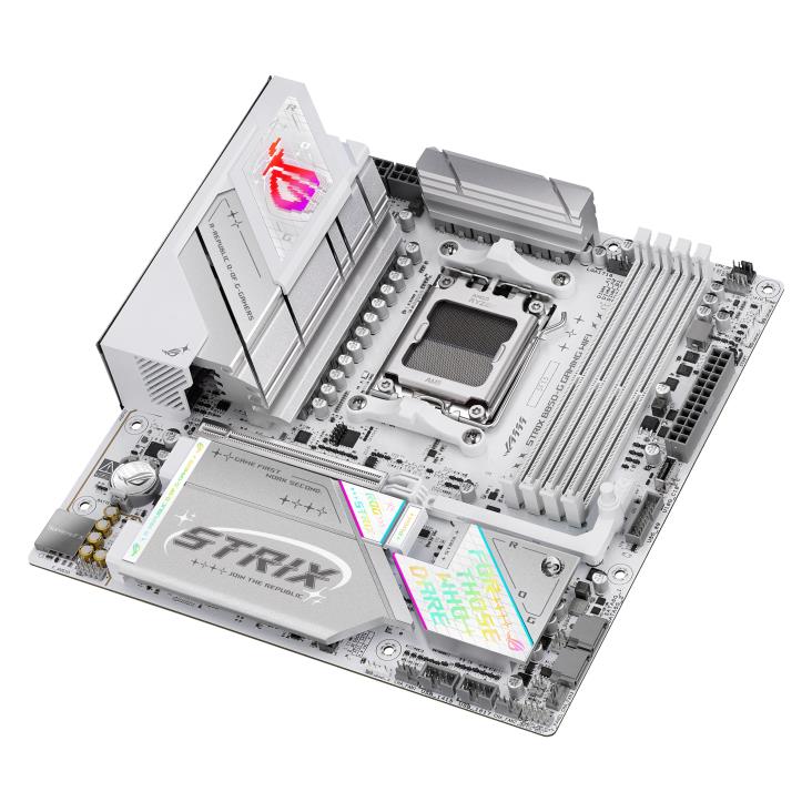 Mainboard ASUS AMD B850 SAM5 Micro-ATX Memory DDR5 Memory slots 4 1xPCI-Express 5.0 16x 4xM.2 1xHDMI 1xDisplayPort 2xUSB 2.0 4xUSB 3.2 4xUSB-C 1xOptical S/PDIF 1xRJ45 2xAudio port STRIXB850-GGAMINGWIFI