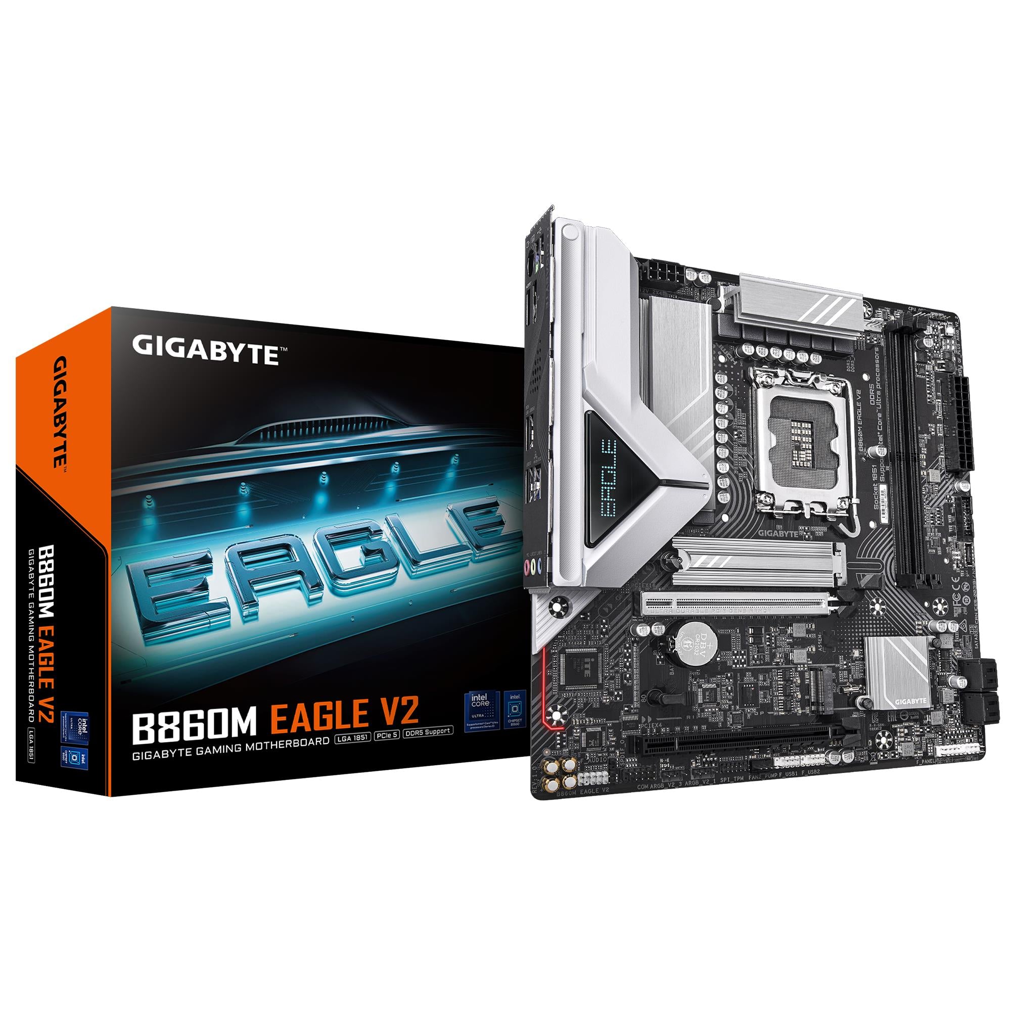 Mainboard GIGABYTE Intel B860 Express LGA1851 Micro-ATX Memory DDR5 Memory slots 2 B860MEAGLEV2