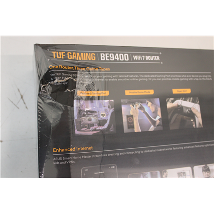 SALE OUT. Asus TUF-BE9400 Tri-Band WiFi 7 Gaming Router, EU+UK | SALE OUT. TUF-BE9400 Tri-Band WiFi 7 Gaming Router, EU+