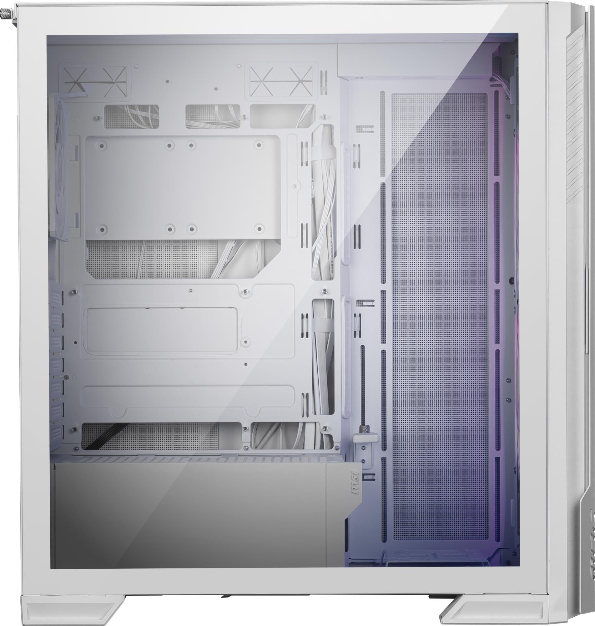 Case MSI ATX/micro ATX/Mini-ITX/EATX White Midi Tower PC VELOX300RAIRFLOWPZWH