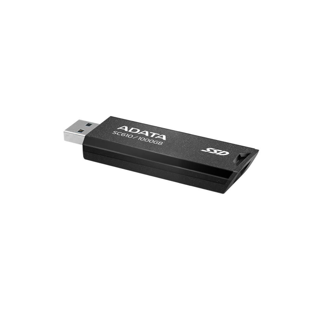 External SSD ADATA SC610 1TB USB 3.2 Write speed 500 MBytes/sec Read speed 550 MBytes/sec SC610-1000G-CBK/RD