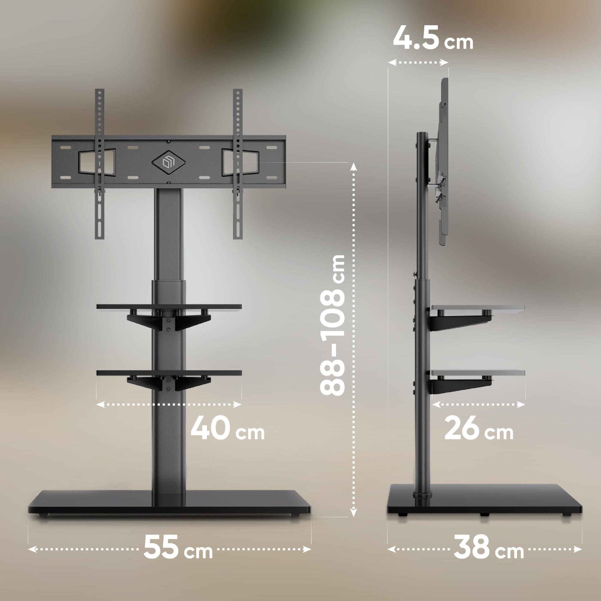 TV SET ACC FLOOR STAND /32-65"/BLACK TS5550-B ONKRON