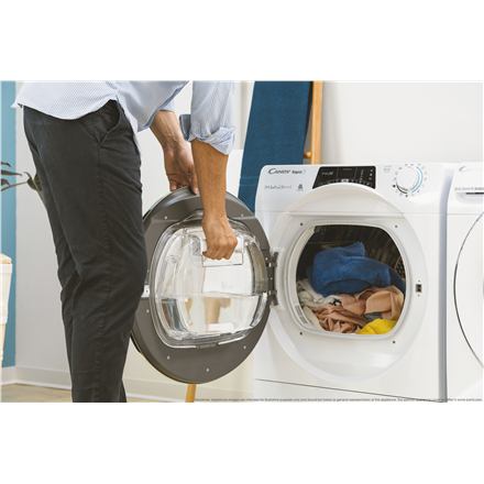 Candy | Dryer Machine | ROE H9A2TCEX-S | Energy efficiency class A++ | Front loading | 9 kg | Heat pump | Big Digit | De