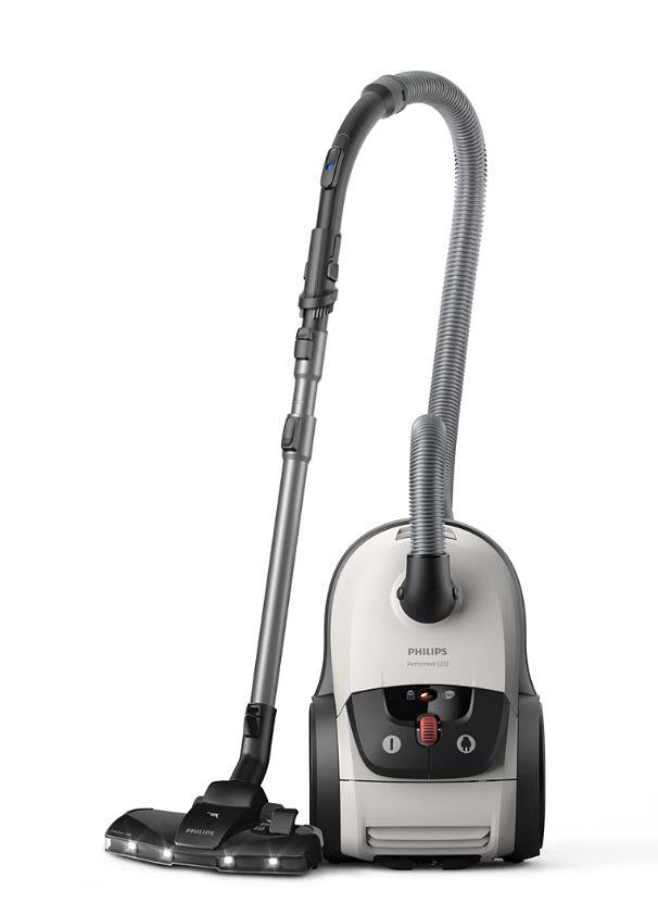 Vacuum Cleaner PHILIPS Performer LED 8000 Series Bagged/For carpets 900 Watts Noise 75 dB White Weight 5.3 kg XD8142/12