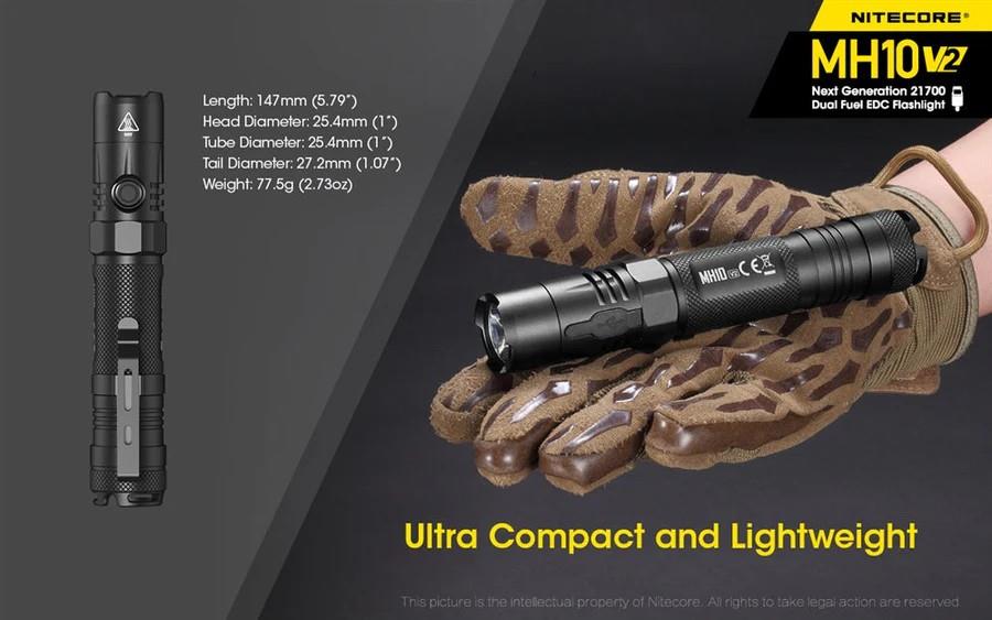FLASHLIGHT MH SERIES/1200 LUMENS MH10 V2 NITECORE