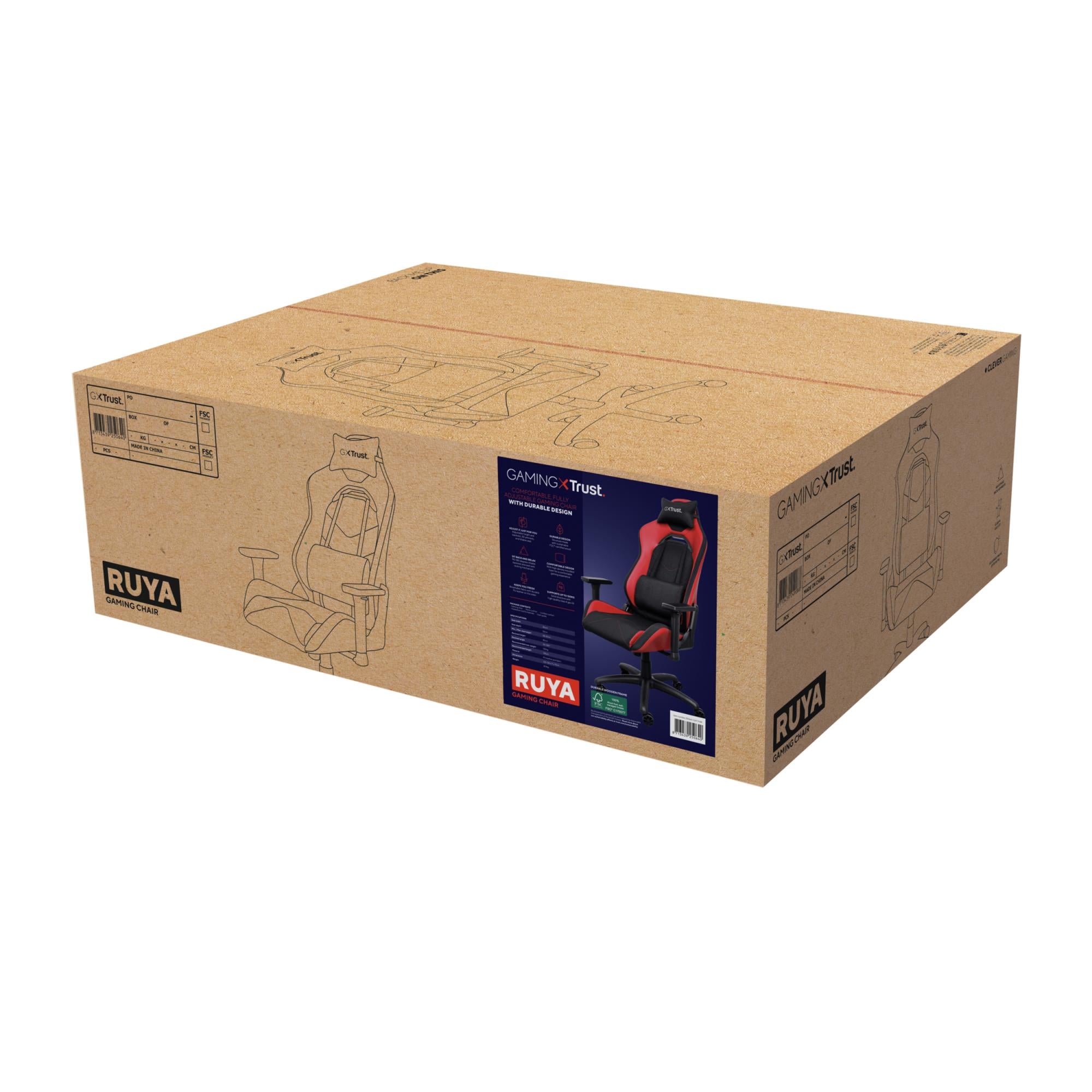 GAMING CHAIR GXT 714R RUYA/RED 25064 TRUST