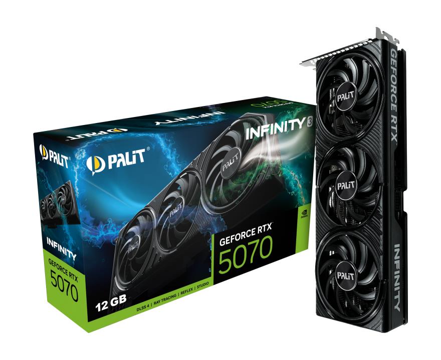 Graphics Card PALIT NVIDIA GeForce RTX 5070 2325 MHz 12 GB GDDR7 192 bit PCI Express 5.0 Active NE75070019K9-GB2050S