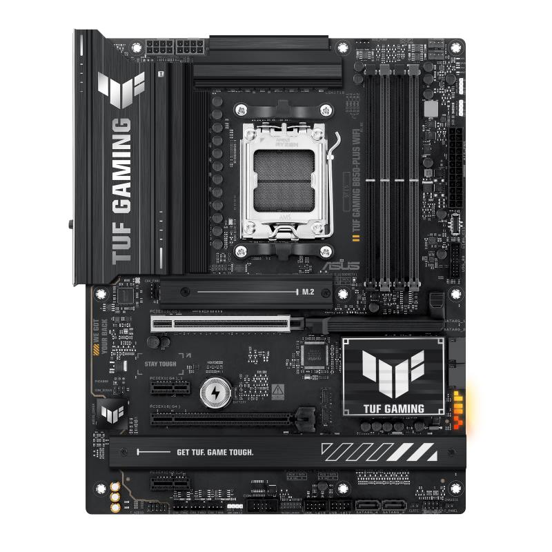 Mainboard ASUS AMD B850 SAM5 ATX Memory DDR5 Memory slots 4 2xPCI-Express 4.0 1x 1xPCI-Express 4.0 16x 1xPCI-Express 5.0 16x 3xM.2 1xHDMI 1xDisplayPort 2xUSB 2.0 4xUSB 3.1 3xUSB 3.2 1xUSB-C 1xRJ45 5xAudio port TUFGAMINGB850-PLUSWIFI