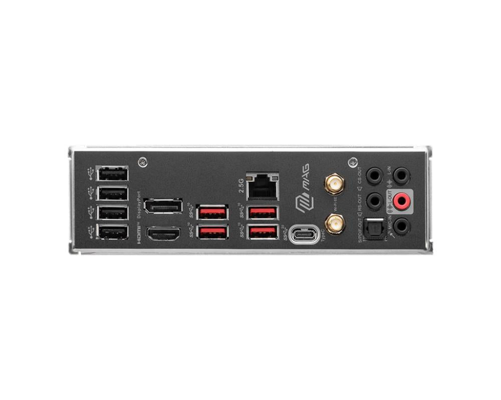 Mainboard MSI Intel B760 Express LGA1700 ATX Memory DDR5 Memory slots 4 1xPCI-Express 1x 2xPCI-Express 16x 3xM.2 1xHDMI 1xDisplayPort 4xUSB 2.0 4xUSB 3.2 1xUSB-C 1xOptical S/PDIF 1xRJ45 5xAudio port MAGB760TOMAHAWKWIFI