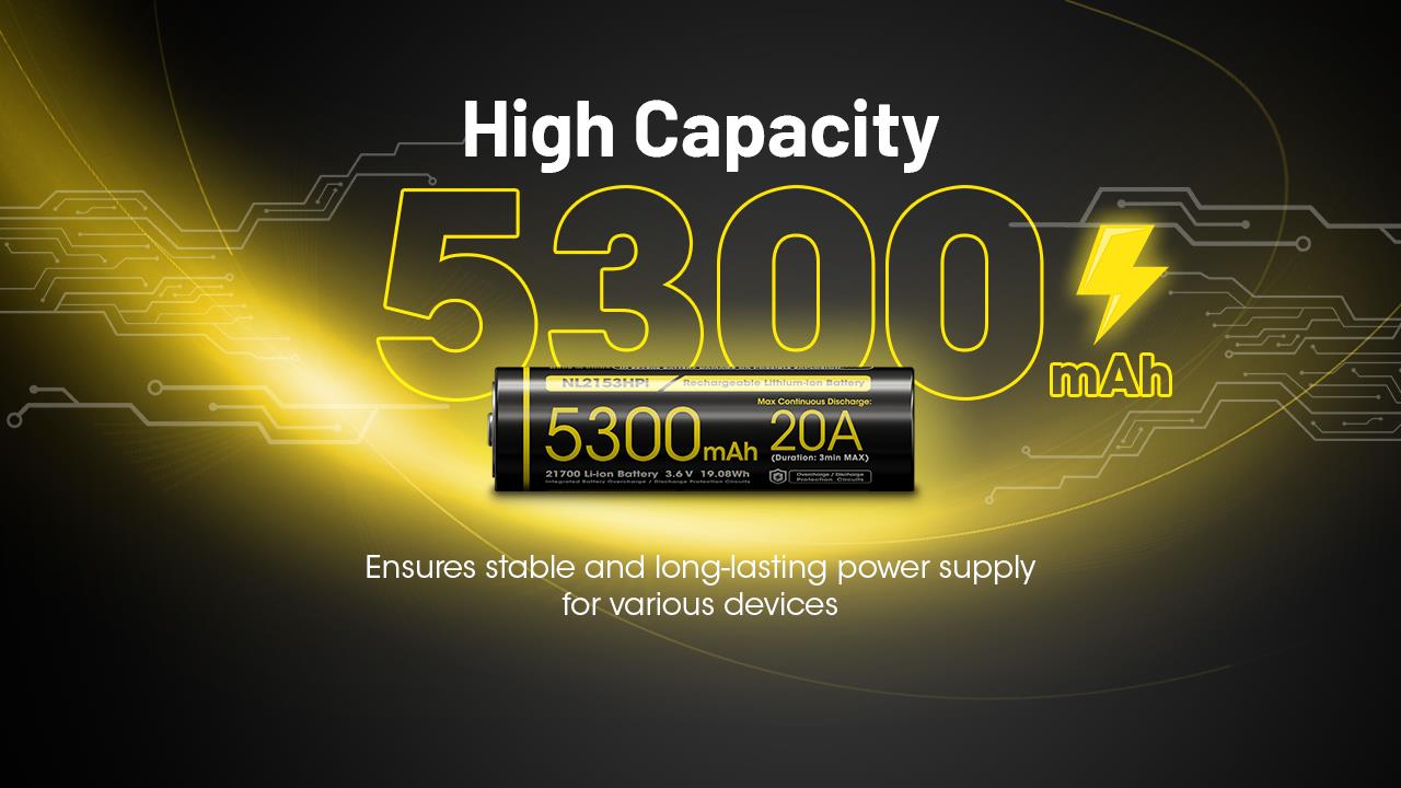 BATTERY RECH. LI-ION 3.6V/NL2153HPI(5300MAH) NITECORE