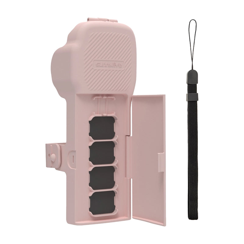 Sunnylife protective case with strap and lanyard for Osmo Pocket 3 (pink) - Image 1