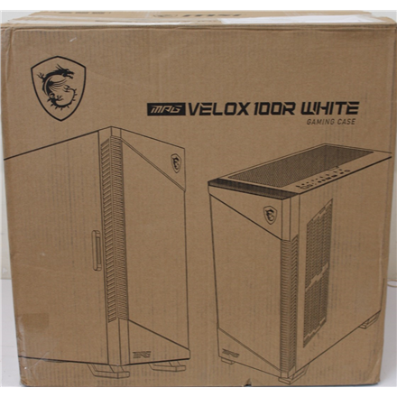 SALE OUT. MSI MPG VELOX 100R White PC Case, Mid-Tower, USB 3.2, Audio-out, Mic-in | MSI PC Case | MPG VELOX 100R WHITE |