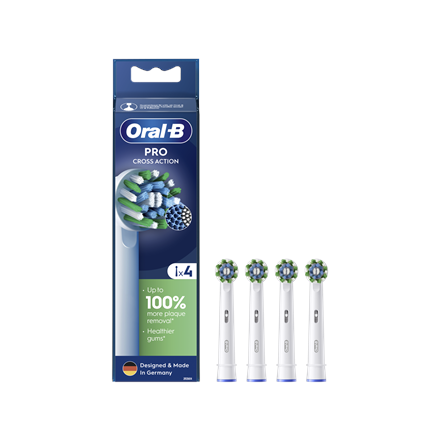 Oral-B | Toothbrush Heads | Cross Action Pro | Heads | For adults | Number of brush heads included 4 | Number of teeth b
