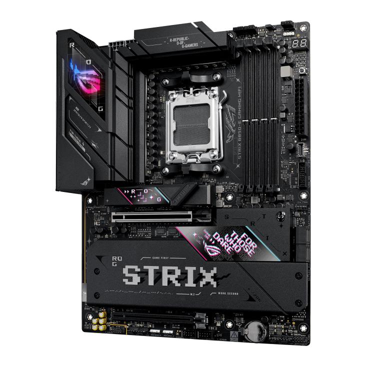 Mainboard ASUS AMD B850 SAM5 ATX Memory DDR5 Memory slots 4 1xPCI-Express 4.0 16x 1xPCI-Express 5.0 16x 5xM.2 1xHDMI 1xDisplayPort 6xUSB 2.0 6xUSB 3.0 3xUSB-C 1xOptical S/PDIF 1xRJ45 2xAudio port STRIXB850-EGAMINGWIFI