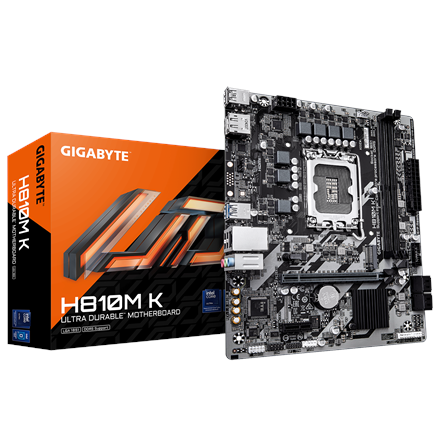 Gigabyte H810M K | Processor family Intel | Processor socket LGA1851 | DDR5 | Supported hard disk drive interfaces M.2, 