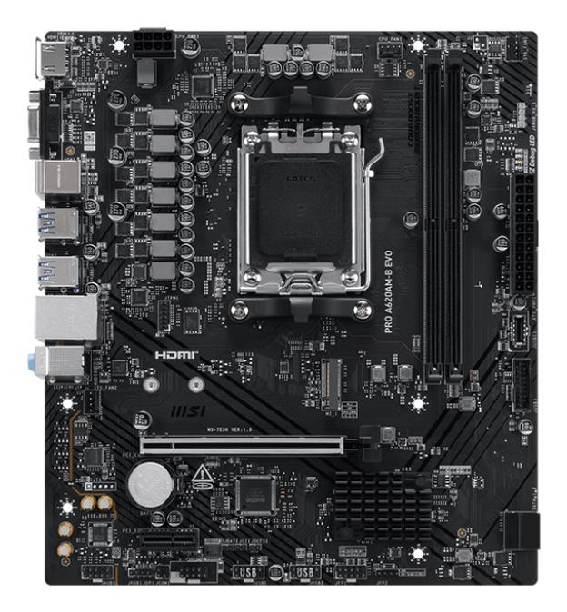 Mainboard MSI AMD A620A Socket AM5 ATX RAM DDR5-SDRAM 2xSlots 4xNumber of M.2 (M) slots PROA620AM-BEVO