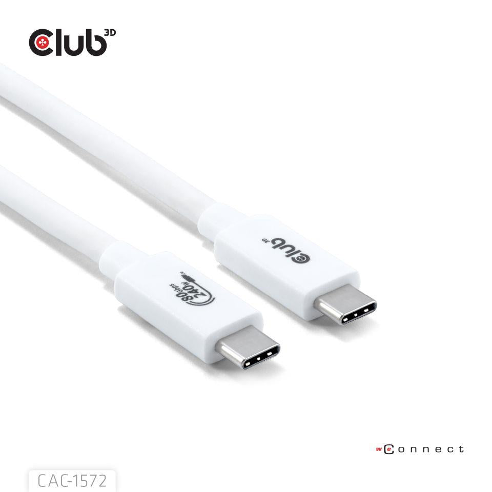 CABLE USB-C TO USB-C 1.2M/WHITE CAC-1572 CLUB3D